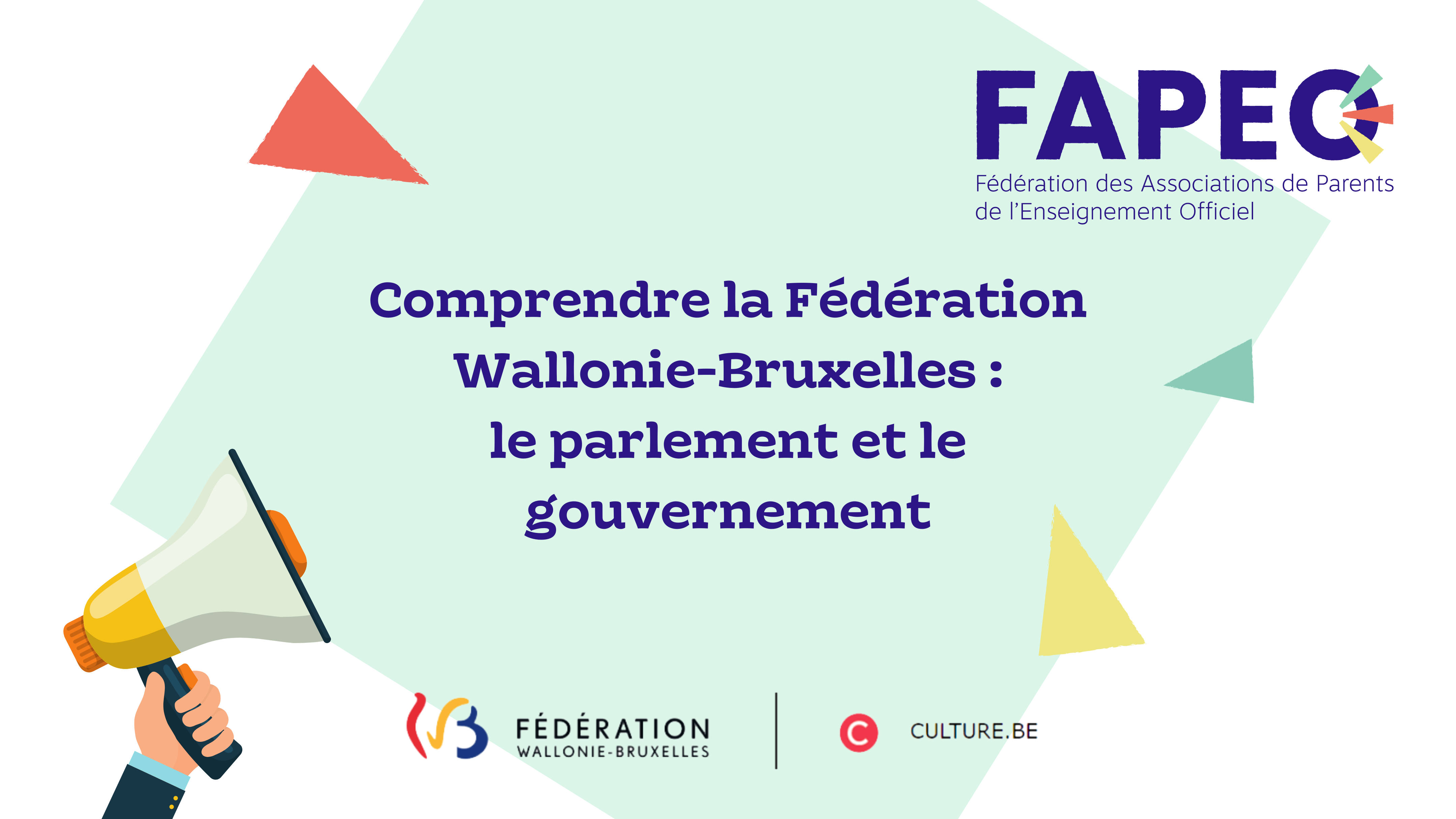 Le parlement et le gouvernement de la Fédération Wallonie-Bruxelles