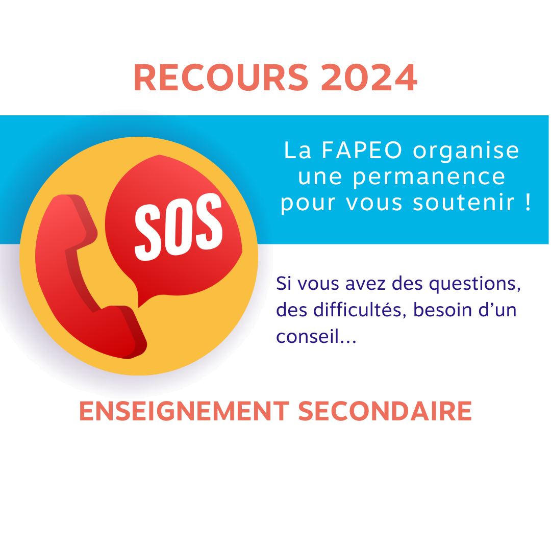 Annonce concernant les recours pour l'enseignement secondaire